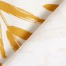 Dekorationstyg Halvpanama minimalistiska blad – senap/natur,  thumbnail number 4