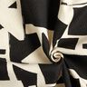 Dekorationstyg Jacquard Abstrakt struktur – svart/yllevit,  thumbnail number 3