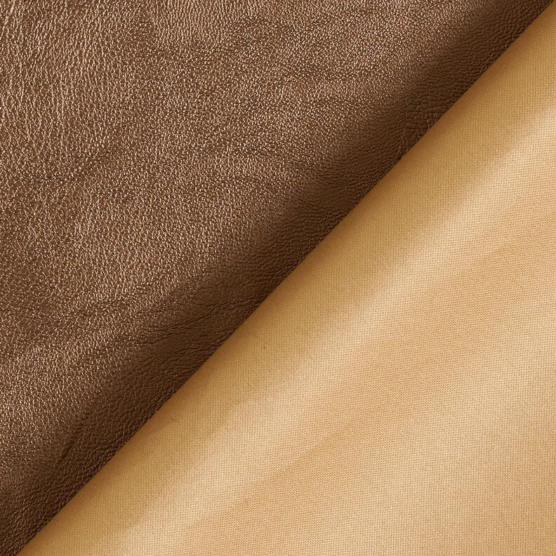 Stretch Konstläder Metallisk – kanel,  image number 3