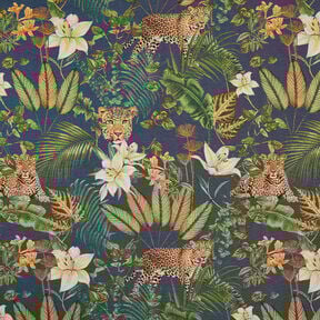 Dekorationstyg Gobeläng Leoparder i djungeln – blå/grön, 