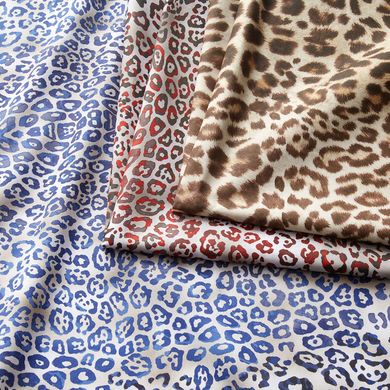 GOTS Bomullsbatist Leopardmönster | TCC x LOOKS by Wolfgang Joop – ljusbeige/mörkbrun,  image number 6