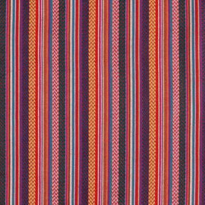 Dekorationstyg Jacquard chevronränder – kaminrött/grön, 