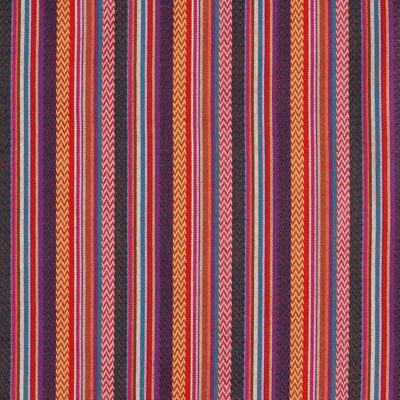 Dekorationstyg Jacquard chevronränder – kaminrött/grön, image number 1