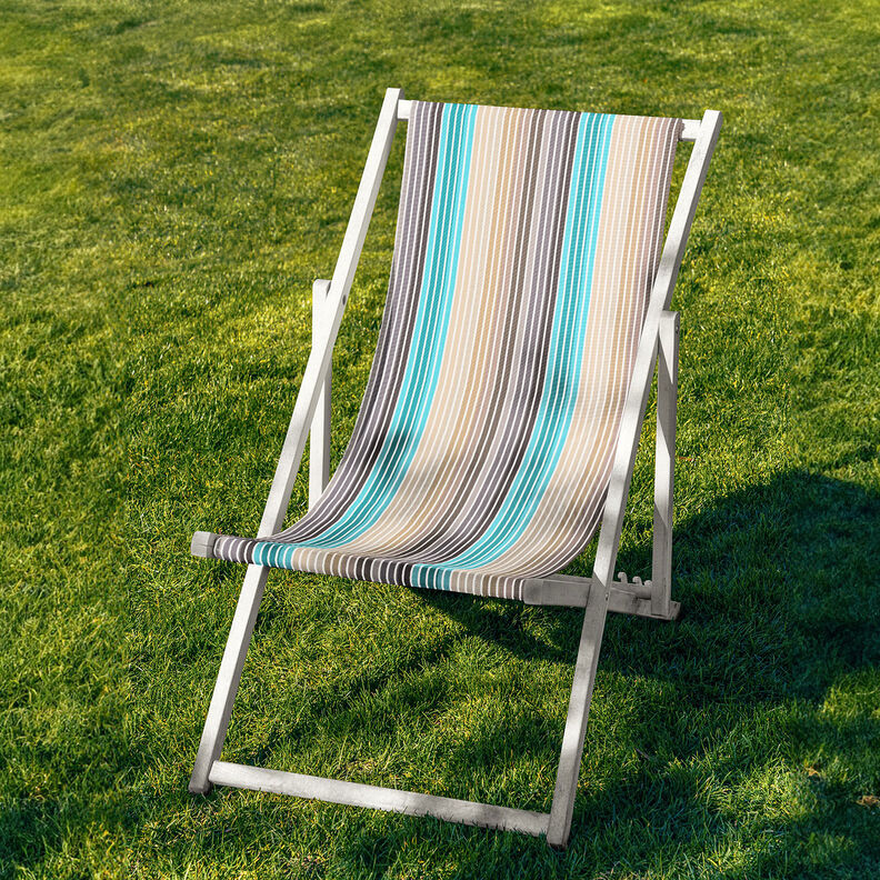 Outdoor Solstolstyg Vertikala ränder 44 cm – cashew/turkos,  image number 4