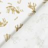 Bomullstyg Kretong renar och stjärnor – elfenbensvit/guld,  thumbnail number 4