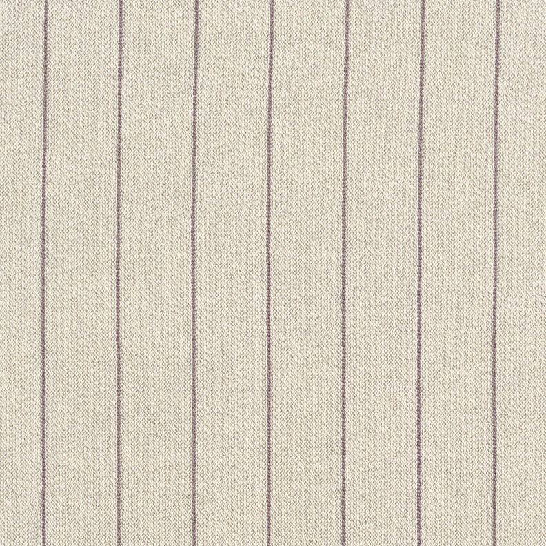 Stickad jacquard kritstrecksrandigt – beige/mörkbrun,  image number 1