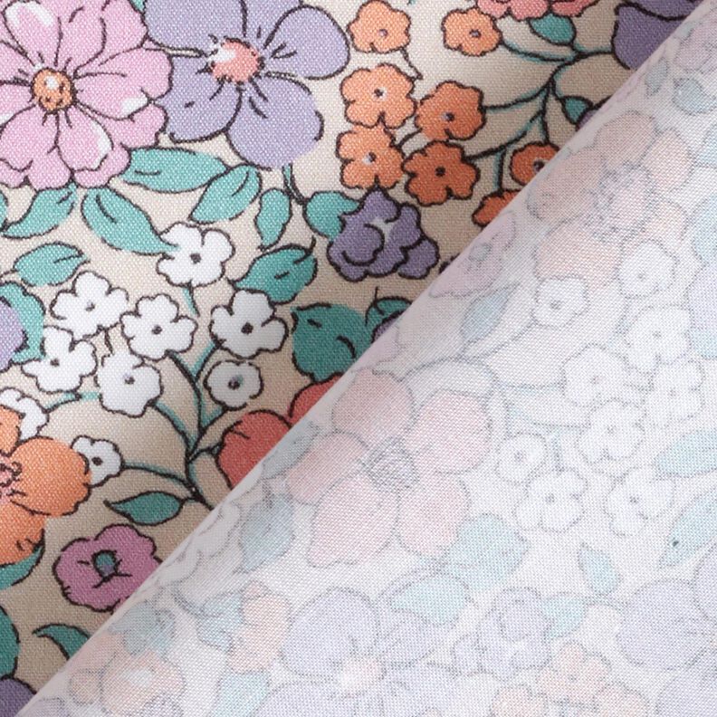 GOTS Bomullspoplin Blomsteräng | Poppy Fabrics – natur,  image number 4