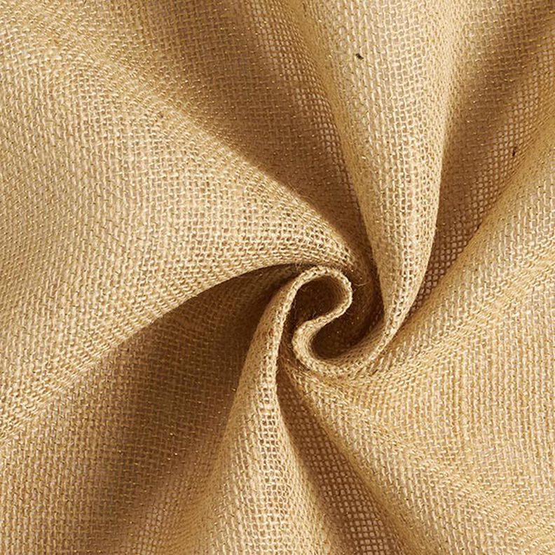 Dekorationstyg Jute Lurex 150 cm – natur/guld,  image number 1
