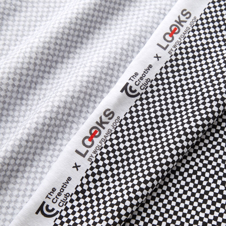 GOTS Bomullsjersey Minirutor | TCC x LOOKS by Wolfgang Joop – svart/vit,  image number 4