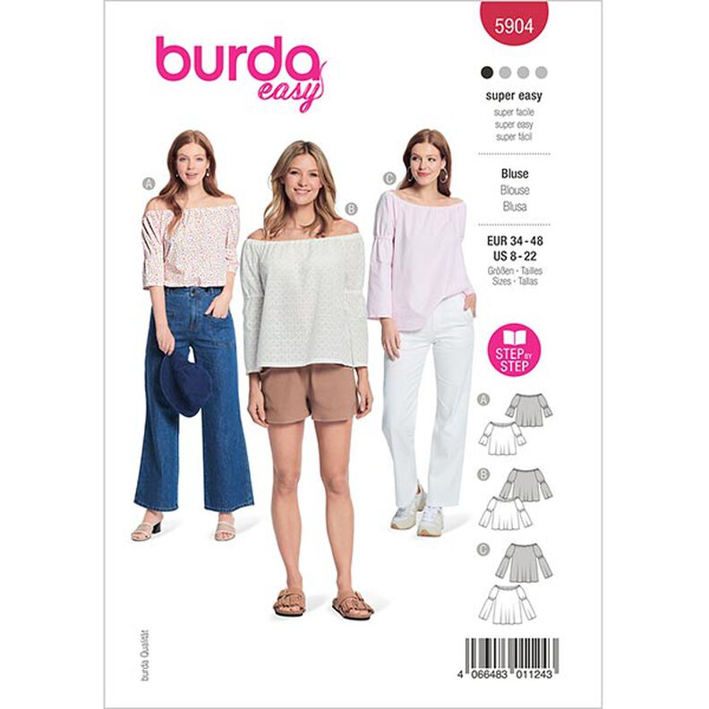 Blus  | Burda 5904 | 34-48,  image number 1