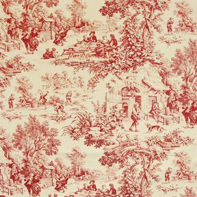 Toile de Jouy – kaminrött, 