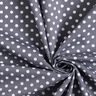 Bomullspoplin polkaprickar – skiffergrått/vit,  thumbnail number 3
