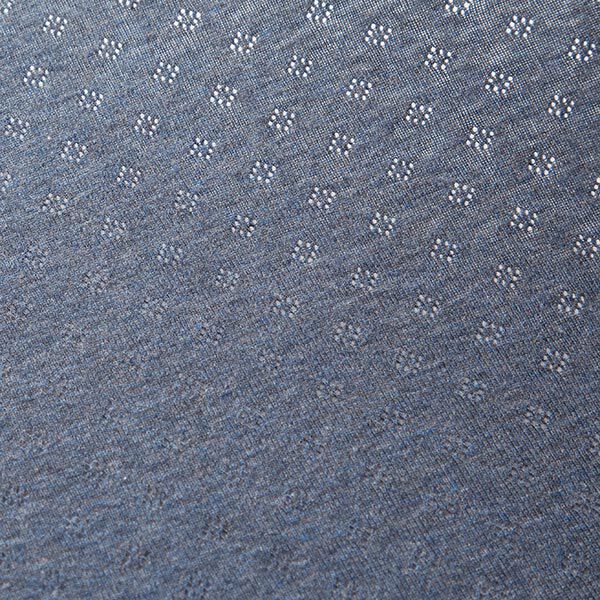 Finstickad jersey med hålmönster Melange – jeansblå,  image number 3
