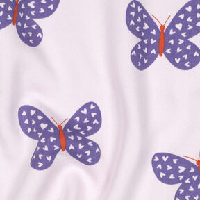 Sweatshirt Ruggad stora fjärilar | Poppy Fabrics – pastellfläder/blålila, 