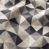 Dekorationstyg Halvpanama rombmönster retro – grått/svart,  thumbnail number 2