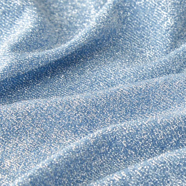 Jerseytyg Silverglitter Glamour – ljusblått,  image number 2