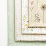 Dekorationstyg Halvpanama tecknade vilda blommor – vit/rosa,  thumbnail number 5