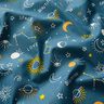 Bomullstyg Kretong stjärnkonstellationer – havsblå,  thumbnail number 2