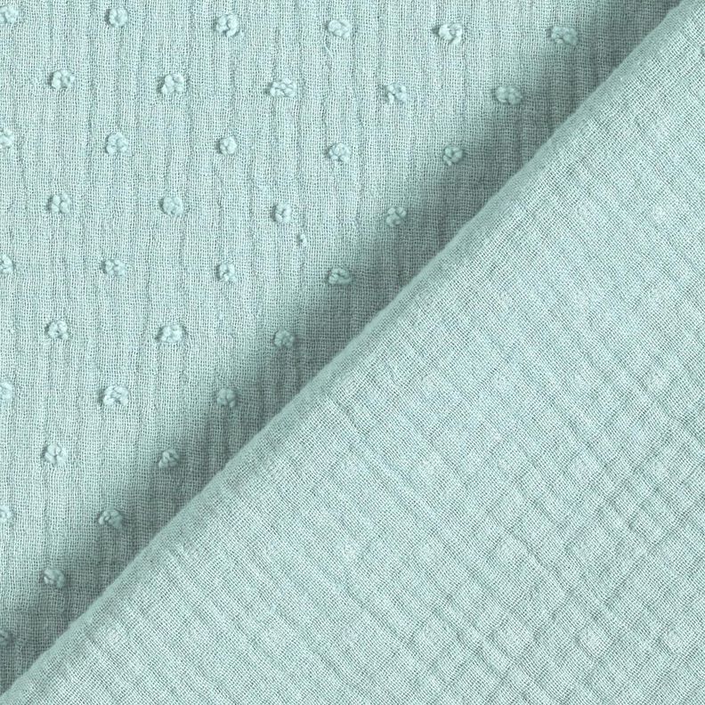 Muslin/Dubbel-krinkelväv dobby – mint,  image number 4