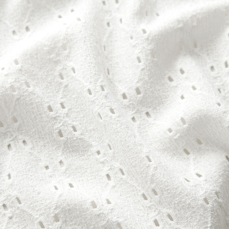 Krinkeljersey broderie anglaise – vit,  image number 2