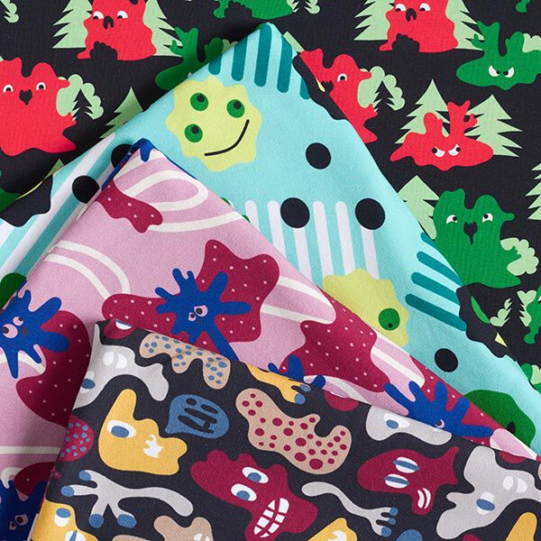 Sweatshirt Ruggad Smileymonster | PETIT CITRON – ljus turkos, image number 5