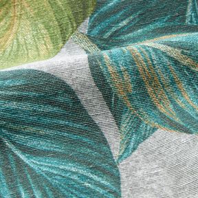 Dekorationstyg Canvas fikusblad  – blågran/grått, 