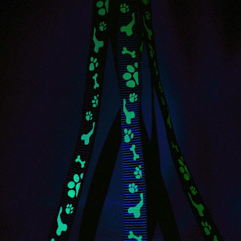 Reflekterande vävda band Hundkoppel [20 mm]  – neongul,  image number 3