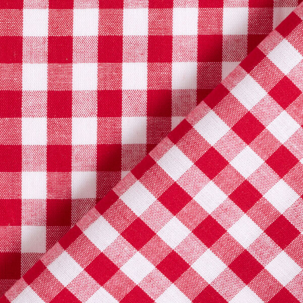 Bomullstyg Vichy - 1 cm – chiliröd, image number 3
