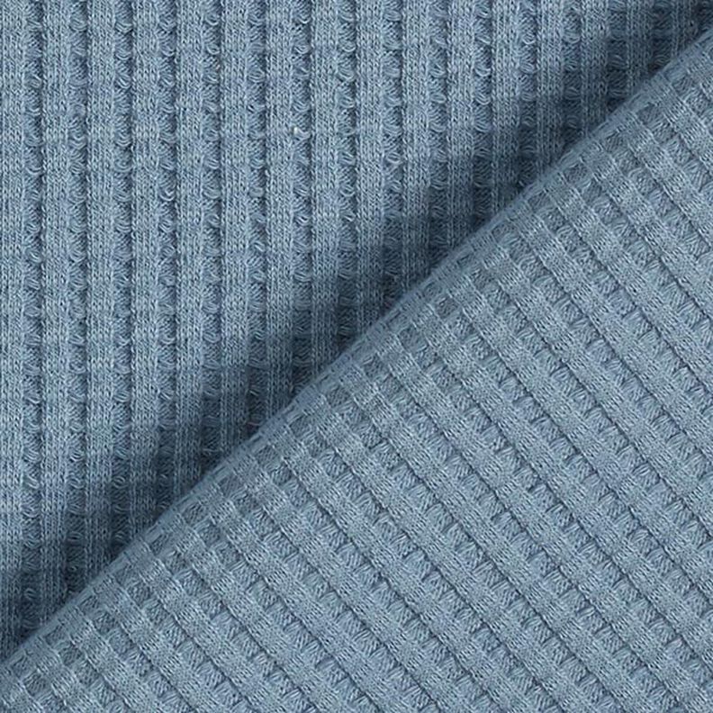 bomullsvåffeljersey enfärgad – jeansblå,  image number 3