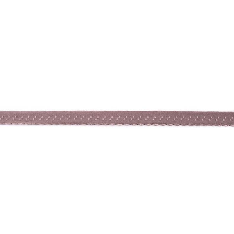 Elastistiskt infattningsband Spets [12 mm] – mörk gråbrun,  image number 1