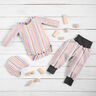 Bomullsjersey pastellränder – yllevit/pastellviolett,  thumbnail number 6