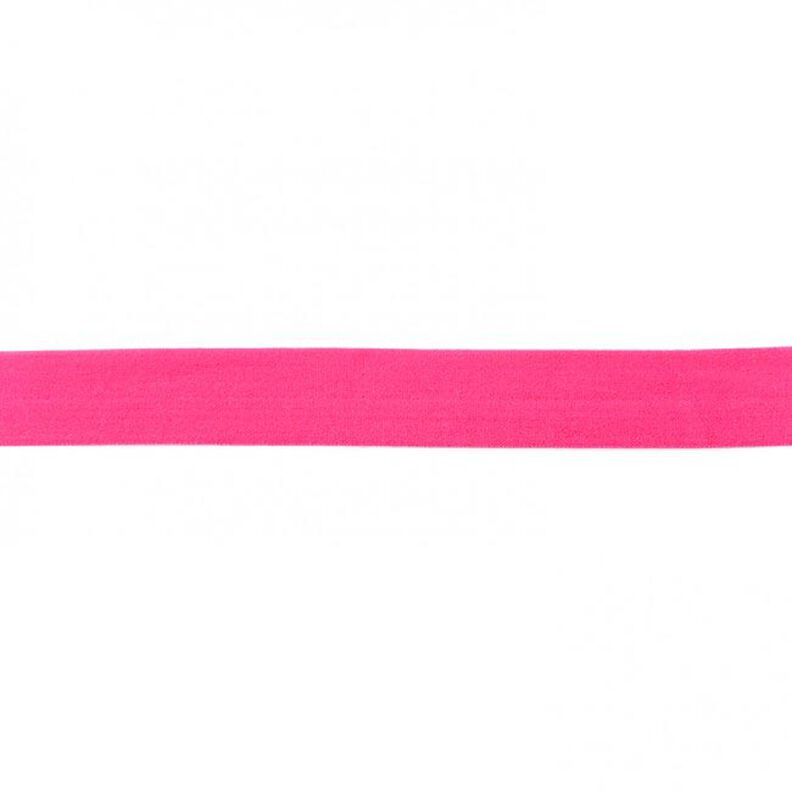 Elastistiskt infattningsband  matt [20 mm] – intensiv rosa,  image number 1