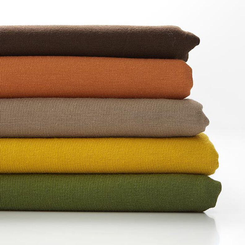 Bomullsjersey medium enfärgad – oliv,  image number 4