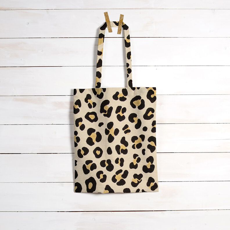 Dekorationstyg Gobeläng Leopard – ljusbeige/svart, image number 8