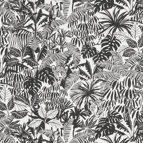 Dekorationstyg Halvpanama Djungel – natur/svart, 