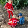 French Terry Sommarsweat Brodyrtyg Var akutläkare för en dag – röd/silvergrå,  thumbnail number 7