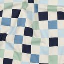 Bomullsjersey Check | Poppy Fabrics – natur/blågrått, 