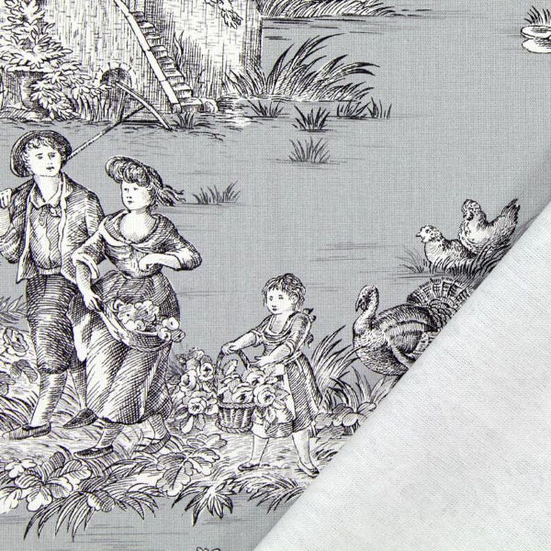 Dekorationstyg Pastorale 280 cm – grått,  image number 3