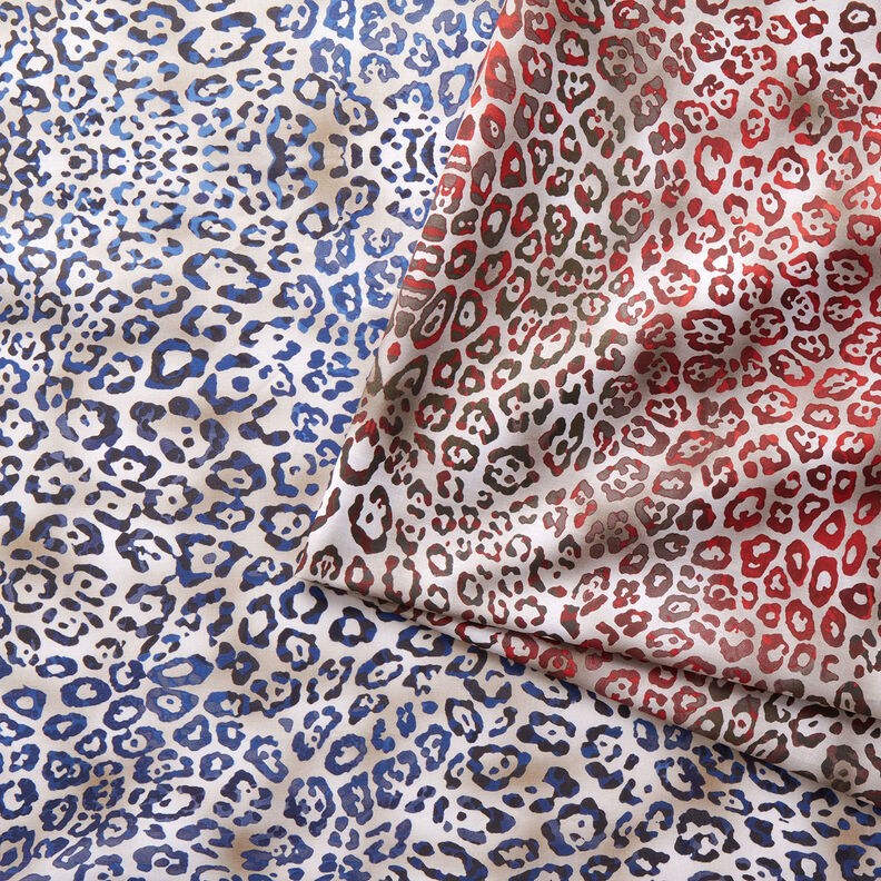 GOTS Bomullspoplin Leopardmönster | TCC x LOOKS by Wolfgang Joop – indigo/ljus gråbrun,  image number 7