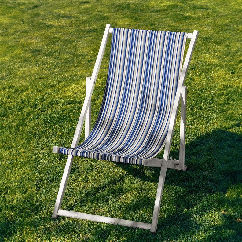 Outdoor Solstolstyg Vertikala ränder 44 cm – indigo/beige,  image number 4
