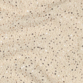 Stickad Bouclé Paljetter Enfärgat | Poppy Fabrics – cashew, 