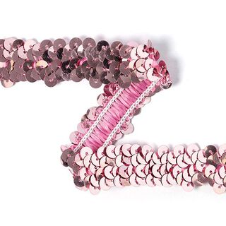 Elastisk paljettbård (20 mm) 15 – rosa, 