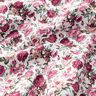 Bomullspoplin vilda rosor – vit/bleklila,  thumbnail number 2