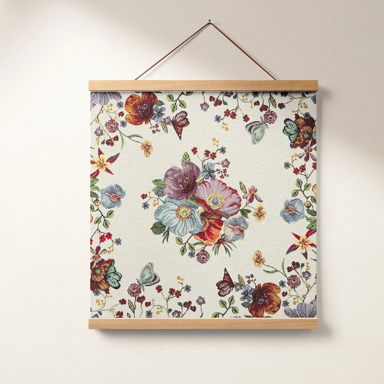 Dekorationstyg Gobelängstycke Blommor – beige,  image number 6