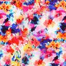 Viskostyg Färgglada akvarellblommor digitaltryck – intensiv rosa/blålila,  thumbnail number 1