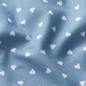ekologisk bomullspoplin spridda hjärtan – ljus jeansblå,  thumbnail number 2