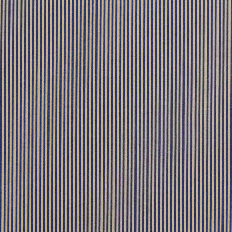 Skjorttyg med vertikala ränder – marinblått/beige, image number 1