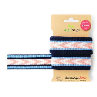 GOTS Band av ekologisk jacquard STRIPE ME ICON [200 cm | 3,5 cm] | Albstoffe | Hamburger Liebe, 