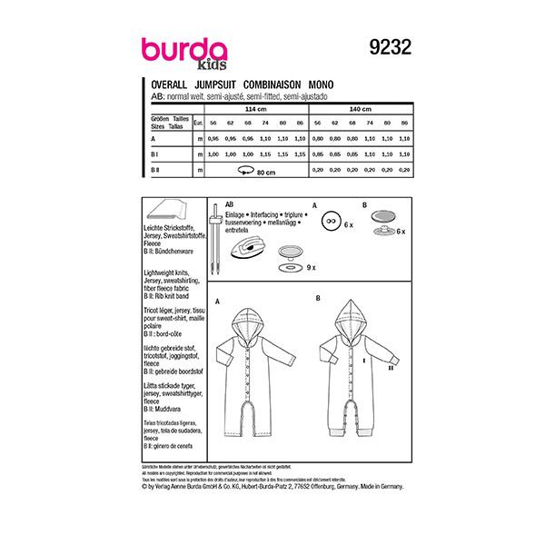 Overall | Burda 9232 | 56-86, image number 9