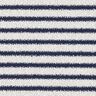 Stickad bouclé ränder och glitter – vit/marinblått,  thumbnail number 1